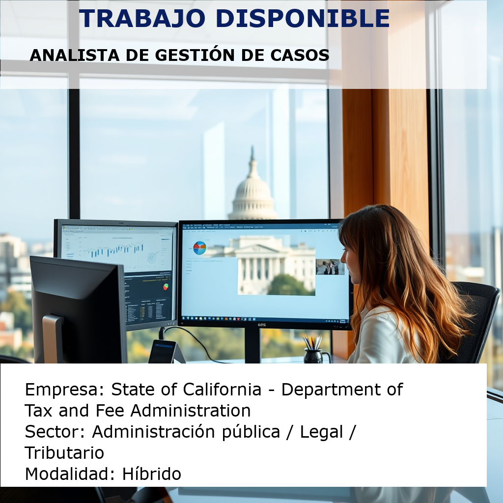 Analista de Gestión de Casos State of California - Department of Tax and Fee Administration