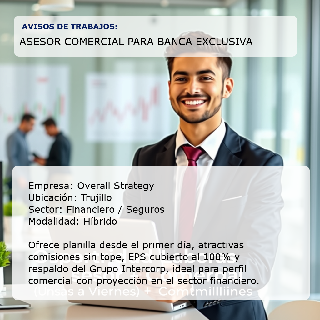 Asesor Comercial para Banca Exclusiva Overall Strategy