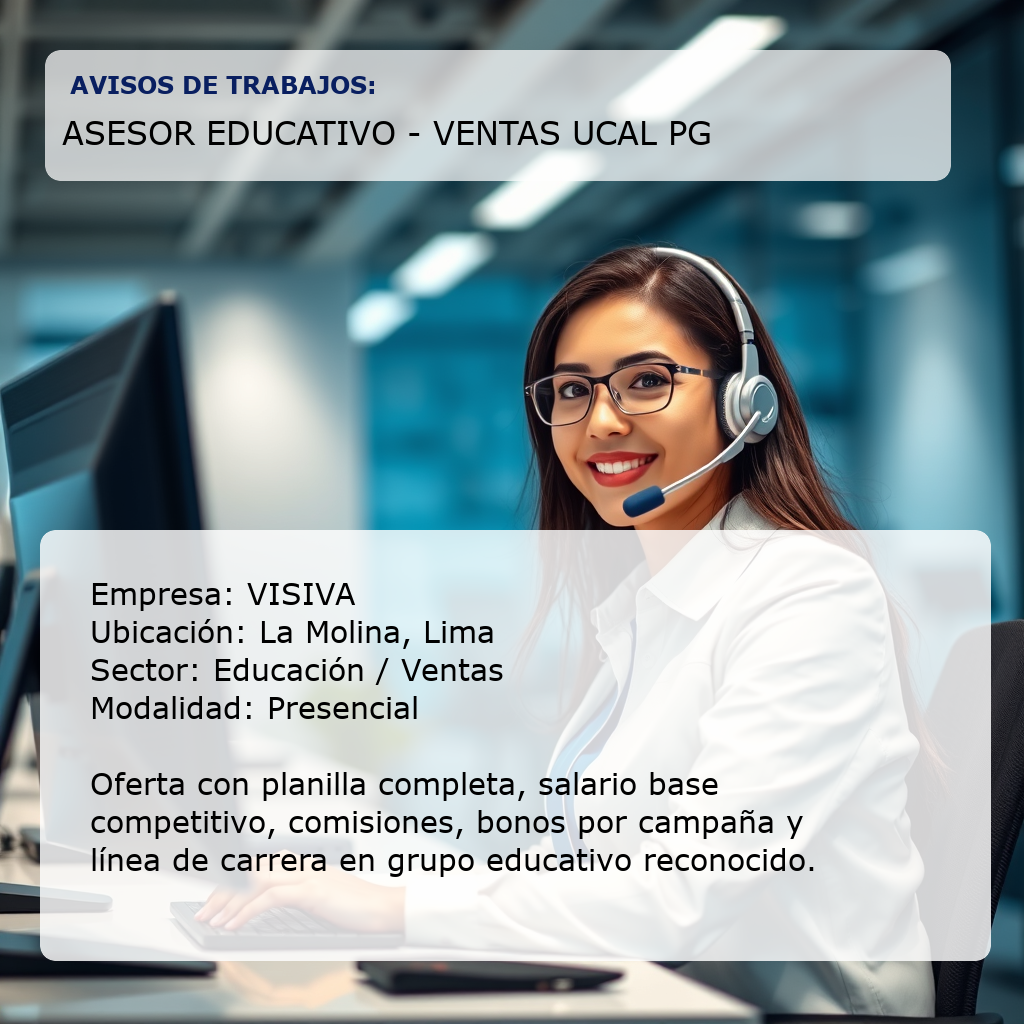 Asesor Educativo - Ventas UCAL PG VISIVA