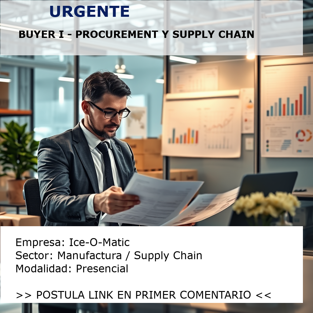 Buyer I - Procurement y Supply Chain Ice-O-Matic