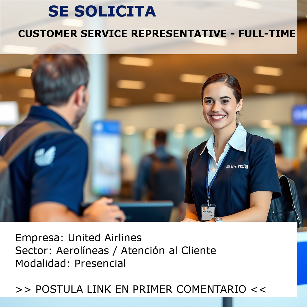 Customer Service Representative - Full-Time United Airlines