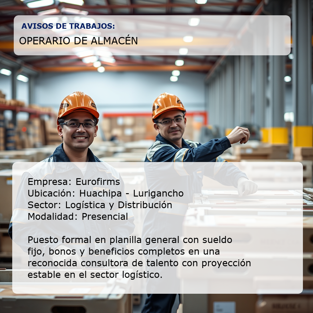 Operario de Almacén Eurofirms