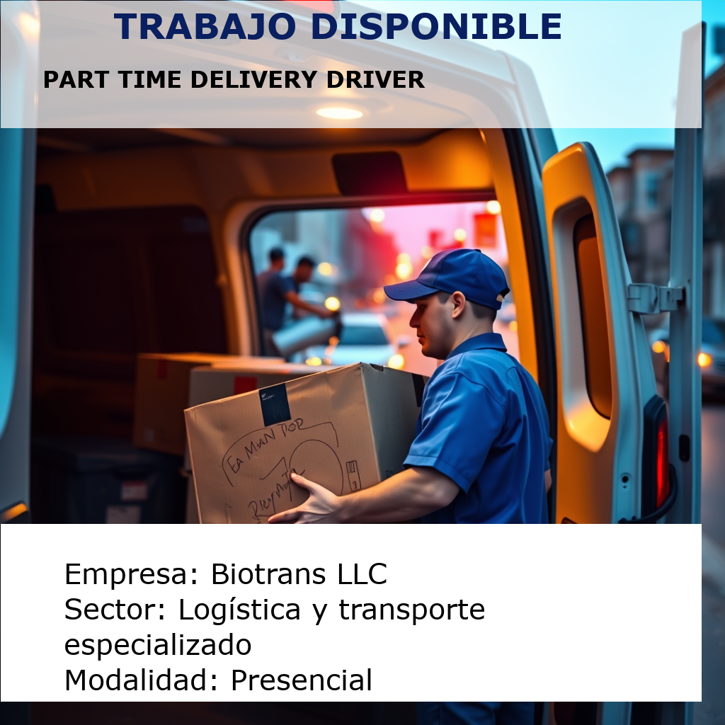 Part Time Delivery Driver Biotrans LLC