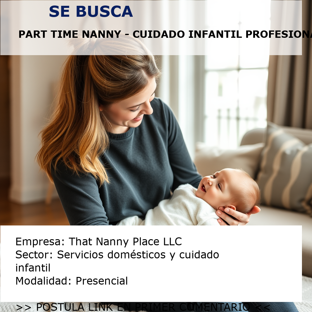 Part Time Nanny - Cuidado Infantil Profesional That Nanny Place LLC