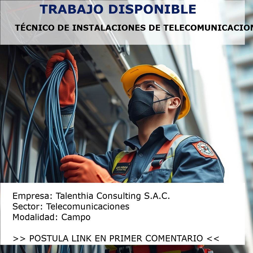 Técnico de Instalaciones de Telecomunicaciones Talenthia Consulting S.A.C.