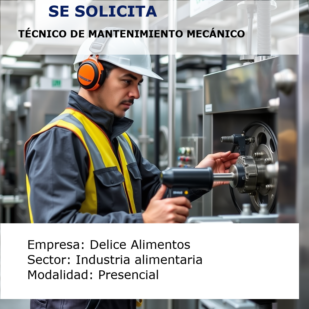 Técnico de Mantenimiento Mecánico Delice Alimentos