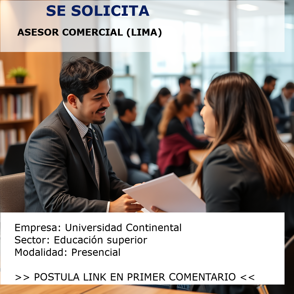 Asesor Comercial (Lima) Universidad Continental