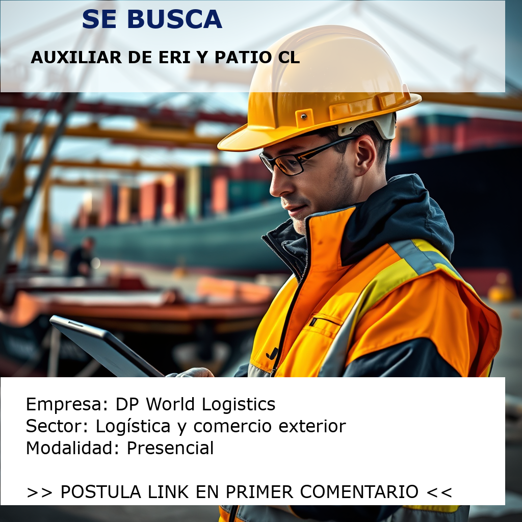 Auxiliar de ERI y Patio CL DP World Logistics