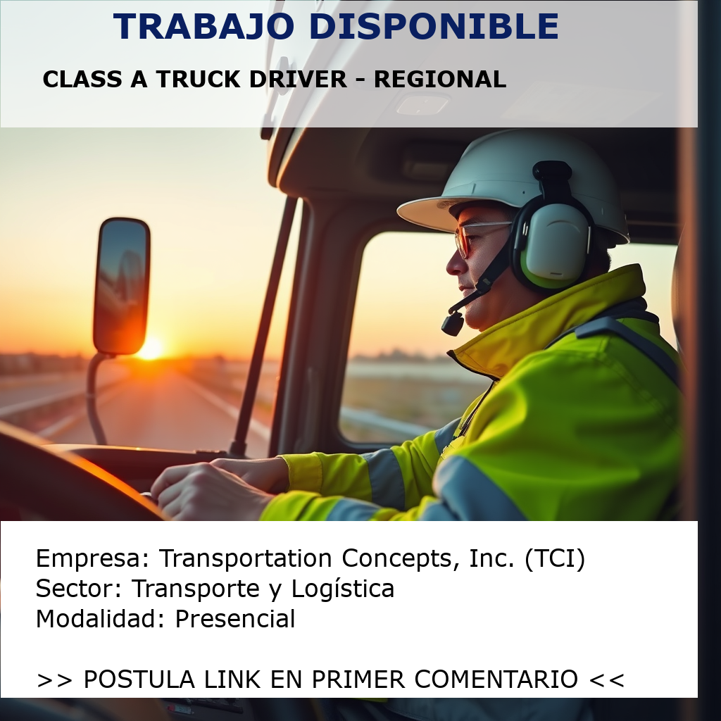 Class A Truck Driver - Regional Transportation Concepts, Inc. (TCI)