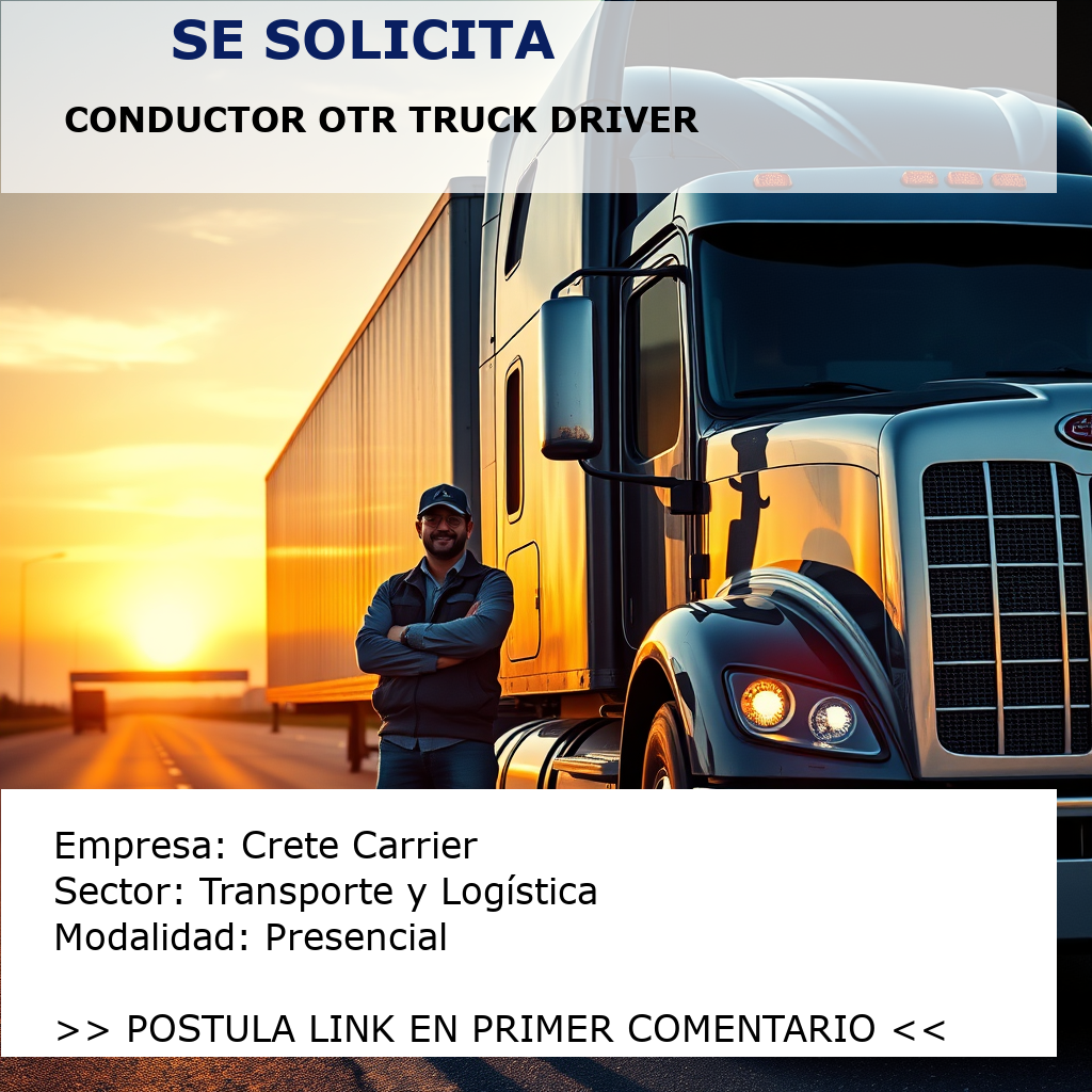 Conductor OTR Truck Driver Crete Carrier