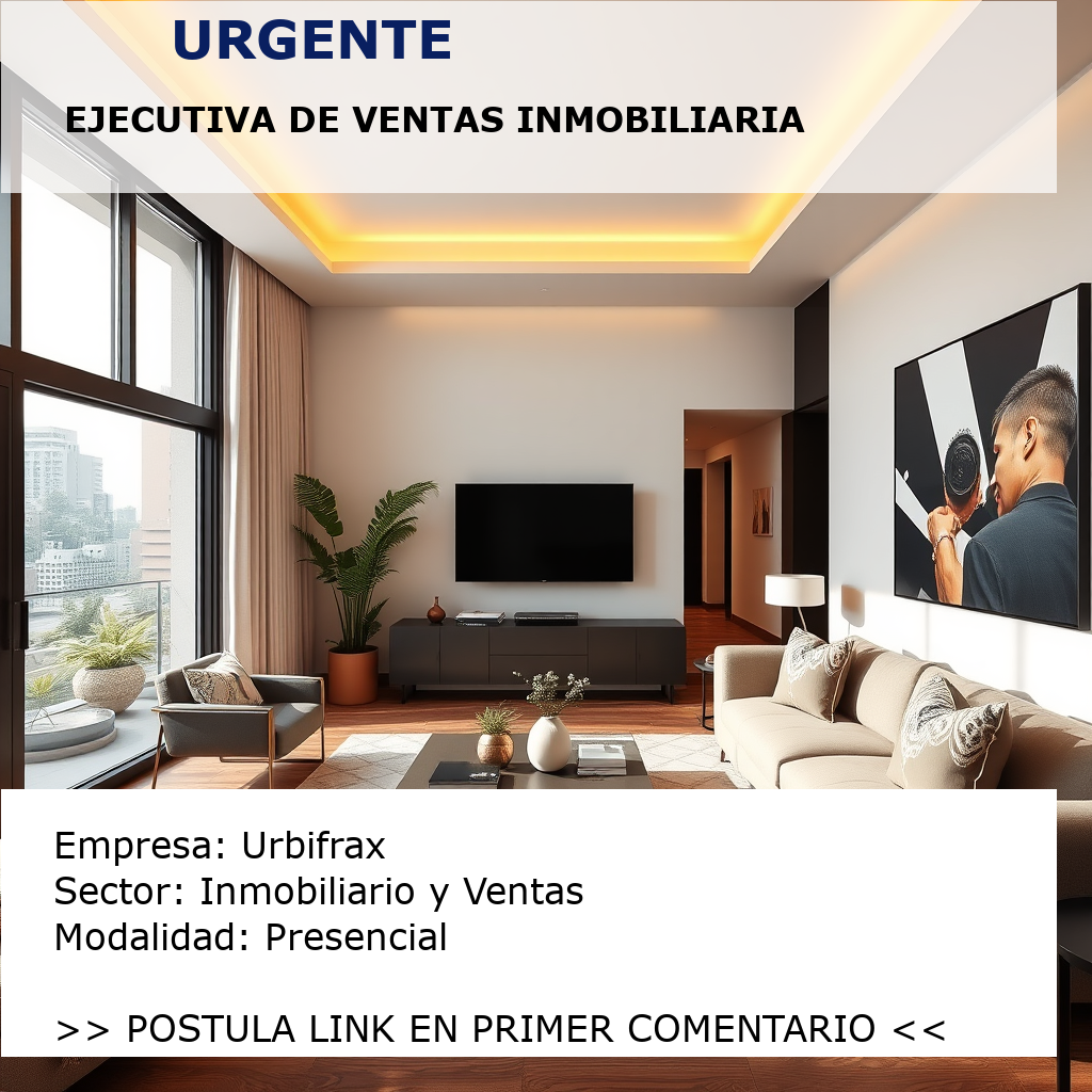 Ejecutiva de Ventas Inmobiliaria Urbifrax