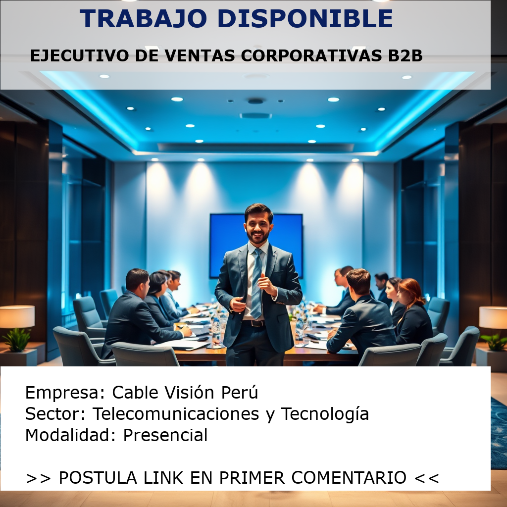 Ejecutivo de Ventas Corporativas B2B Cable Visión Perú