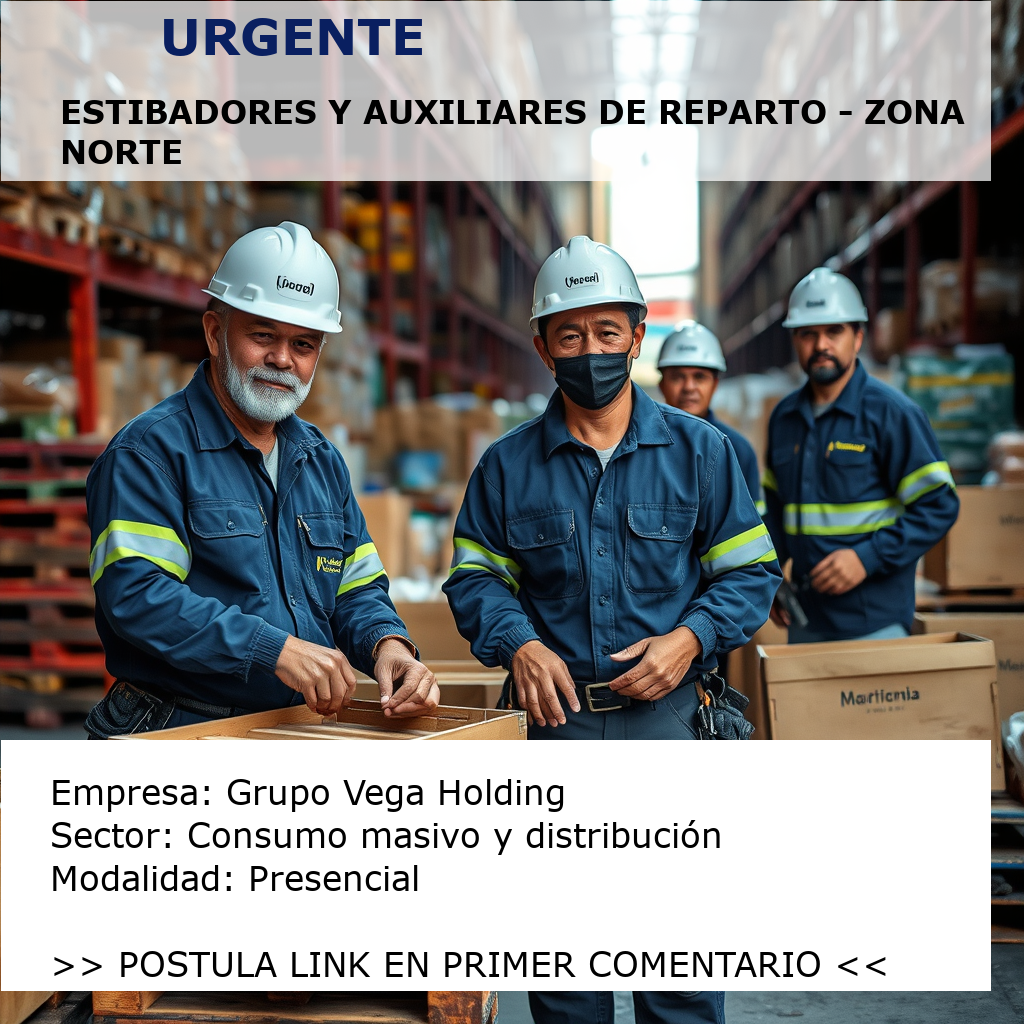 Estibadores y Auxiliares de Reparto - Zona Norte Grupo Vega Holding